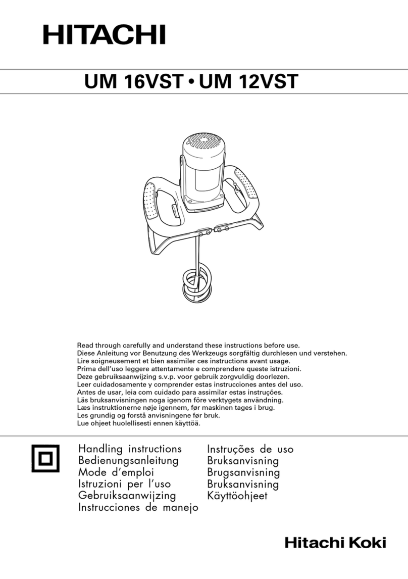 Hitachi um 16vst Handling instructions