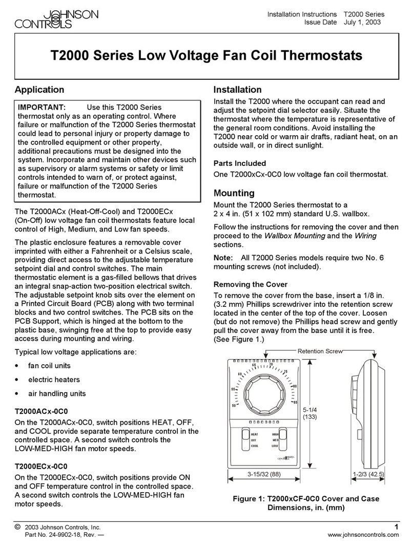 Johnson Controls T2000 series User manual