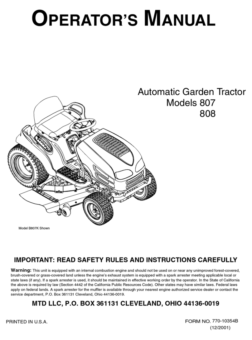 MTD 807 User manual
