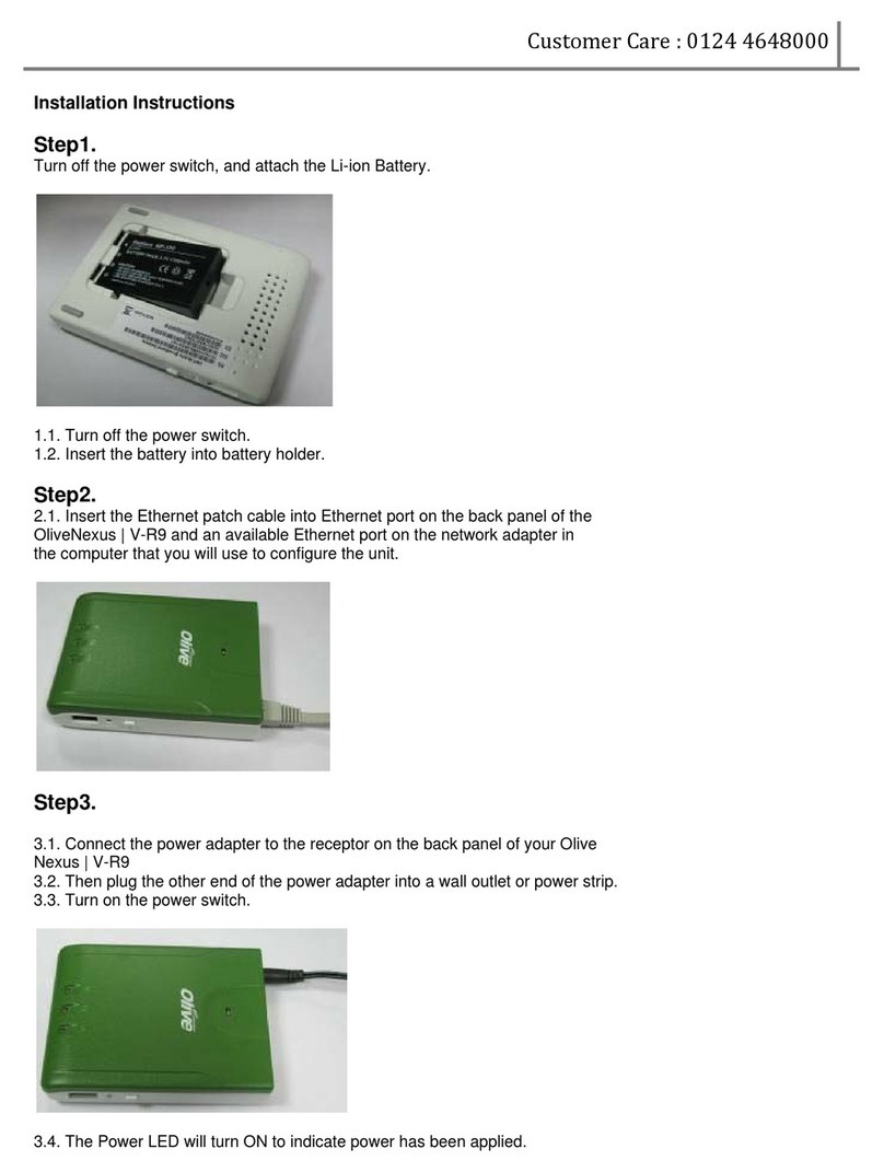 Olive Nexus V-R9 installation instructions