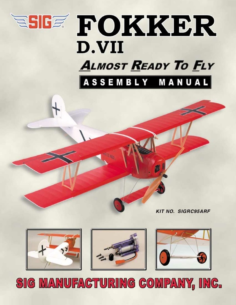 SIG SIGRC95ARF Fokker D.VII User manual