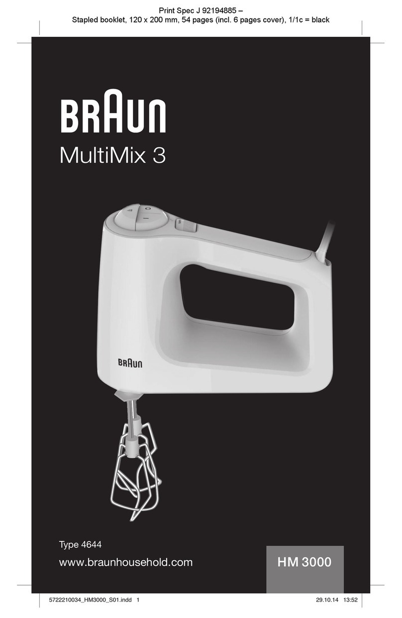 Braun MultiMix 3 HM 3000 User manual
