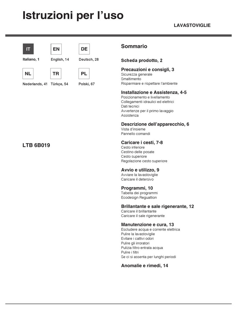 Hotpoint LTB 6B019 operating instructions Hotpoint LTB 6B019 operating instructions