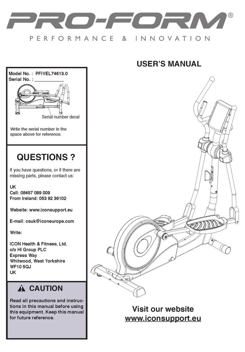 Pro-Form PFIVEL74613.0 User manual Pro-Form PFIVEL74613.0 User manual