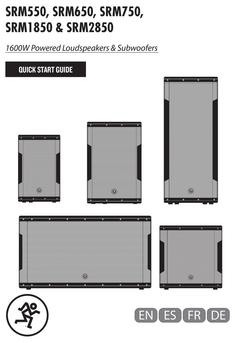 Mackie SRM550 quick start guide