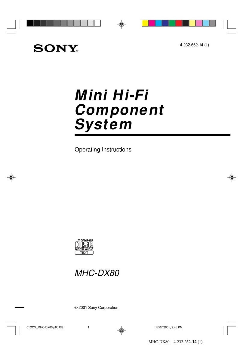 Sony MHC-DX80 User manual Sony MHC-DX80 User manual