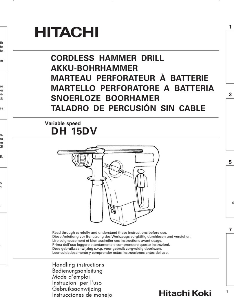 Hitachi DH 15DV Handling instructions