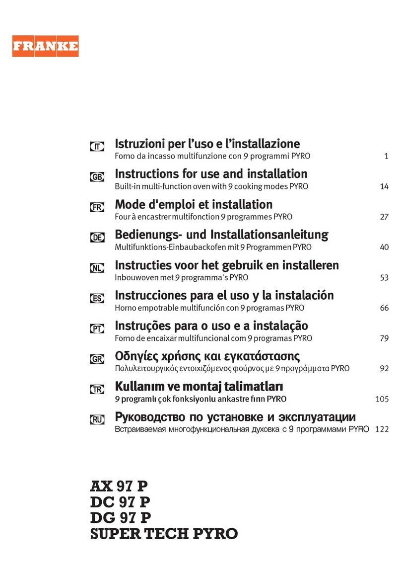 Franke AX97 P Operation manual