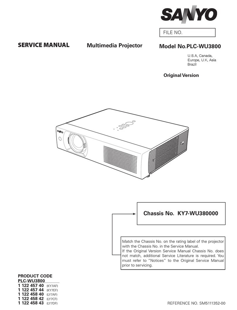 Sanyo PLC-WU3800 Service manual