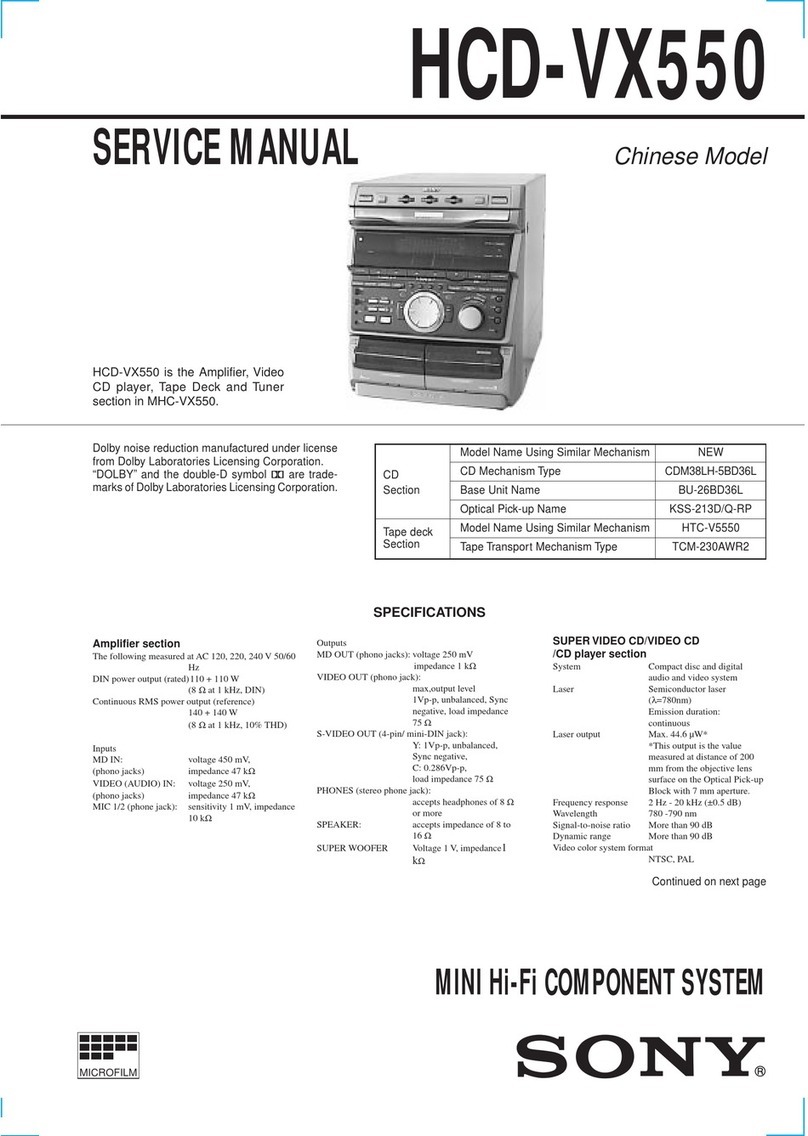 Sony HCD-VX550 User manual