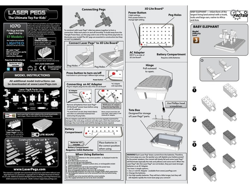 LaserPegs 1070 User manual LaserPegs 1070 User manual