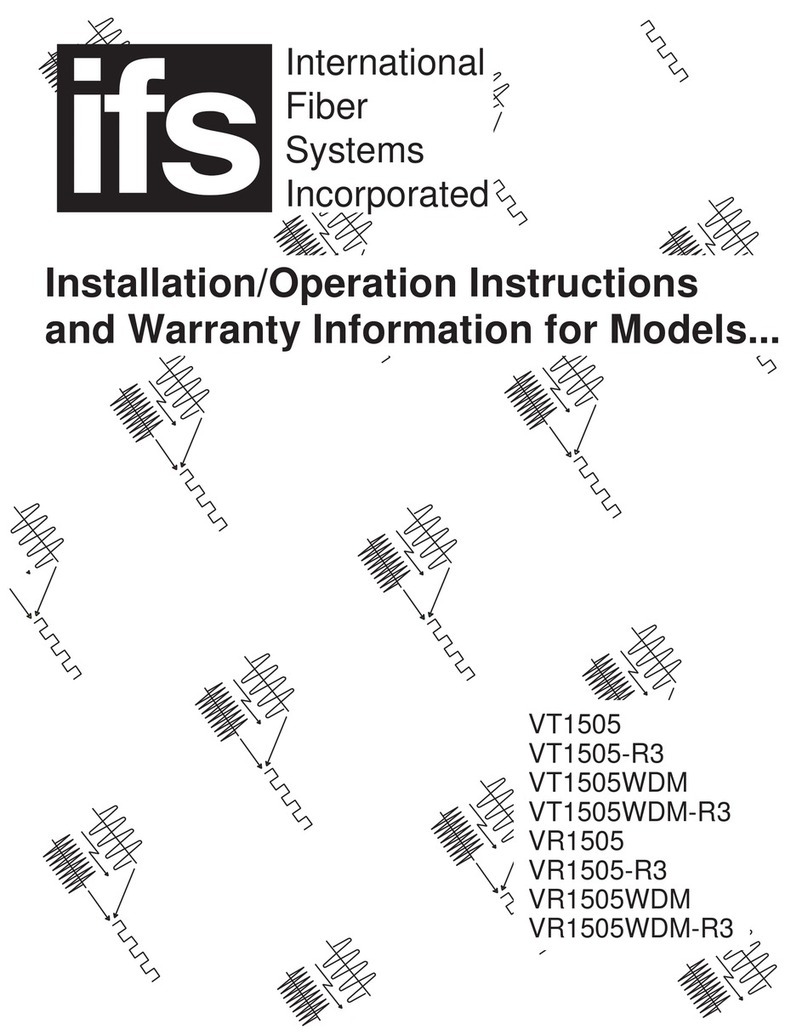 ifs VT1505 Installation and operation instructions