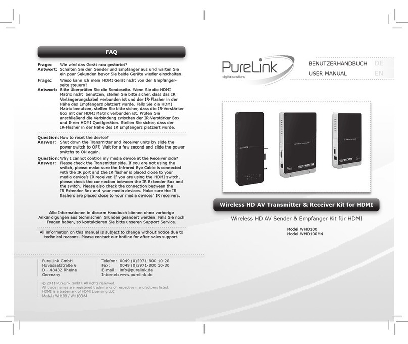 PureLink WHD100 user manual