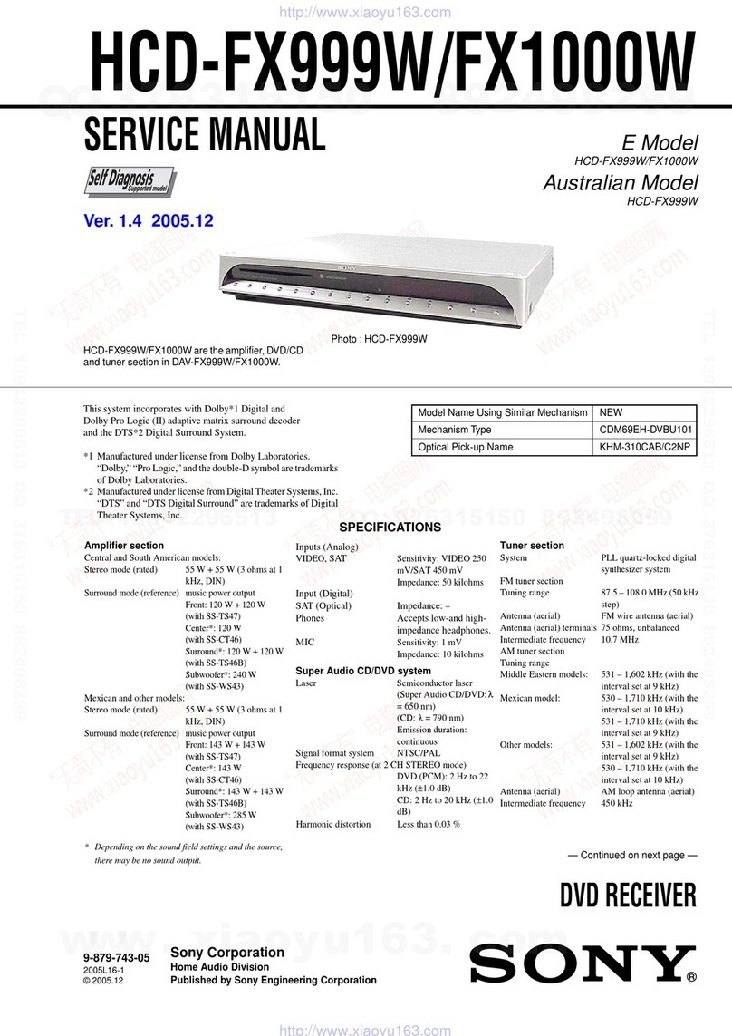 Sony HCD-FX999W User manual