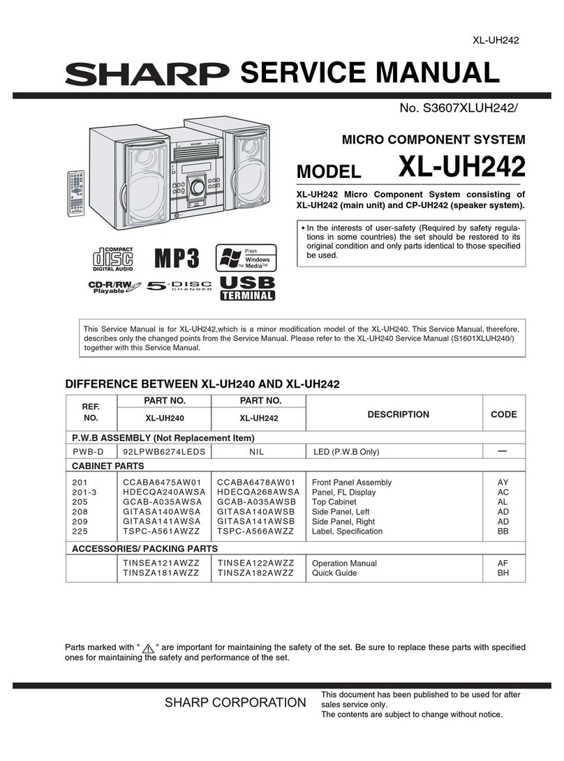Sharp XL-UH242 Service manual