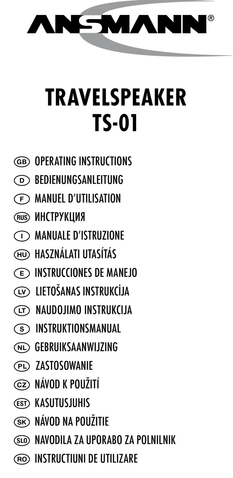 ANSMANN TRAVELSPEAKER TS-01 operating instructions