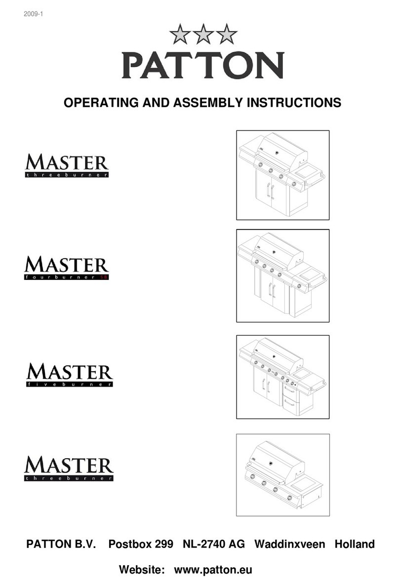 Patton Master threeburner Operating and assembly instructions