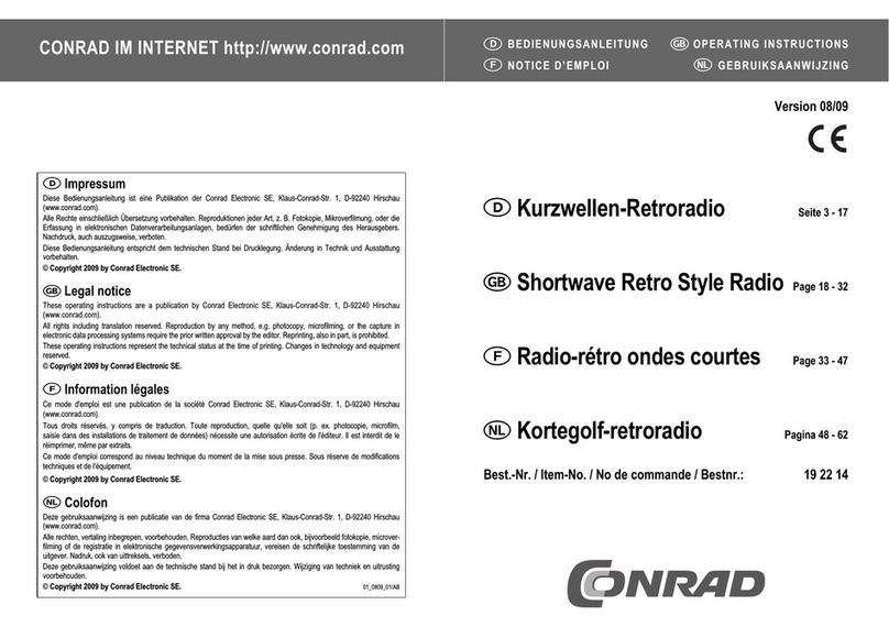 Conrad 19 22 14 User manual
