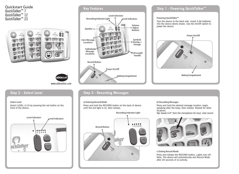 AbleNet QuickTalker 7 User manual