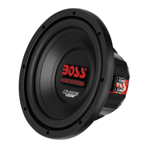 Boss Audio Systems CH10DVC 10" Subwoofer User manual