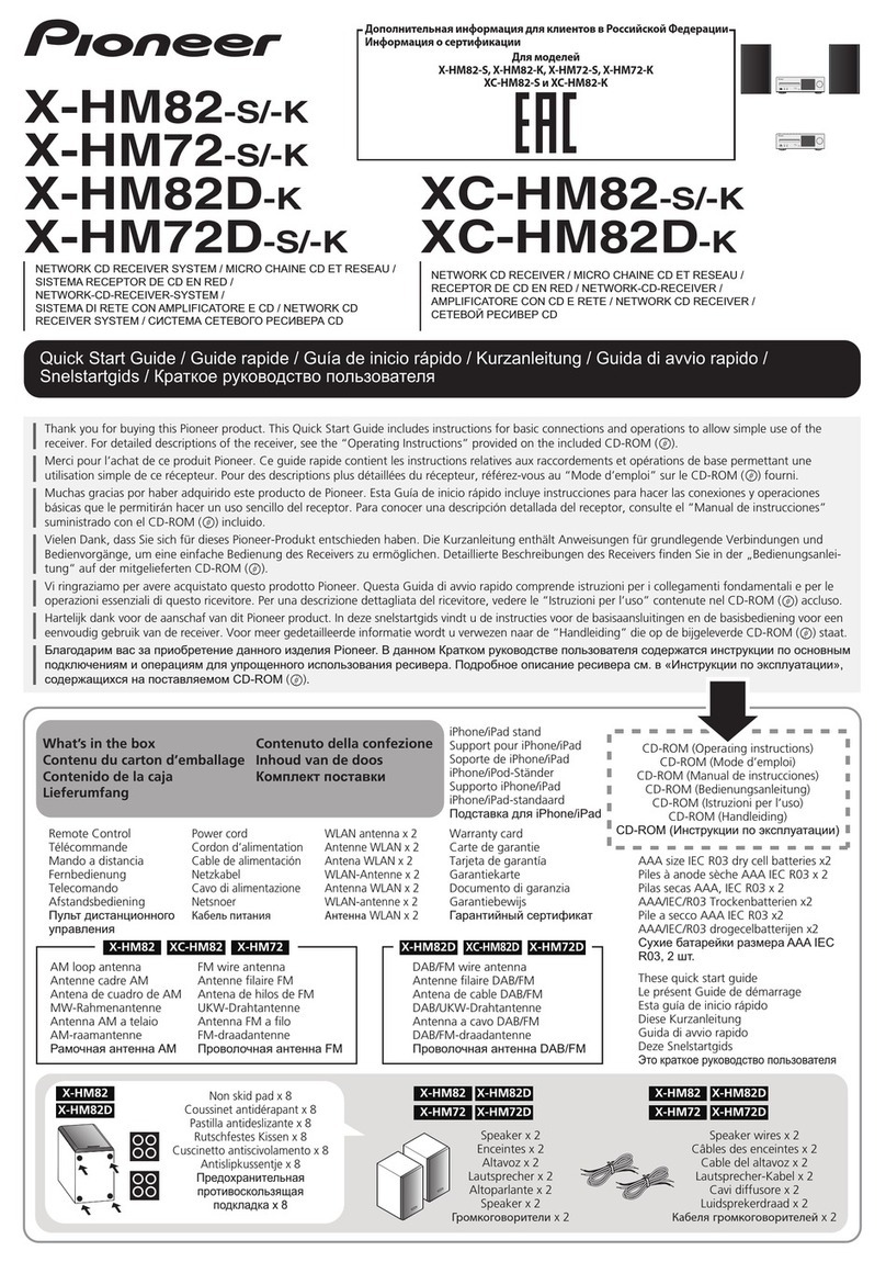Pioneer X-HM82-S User manual