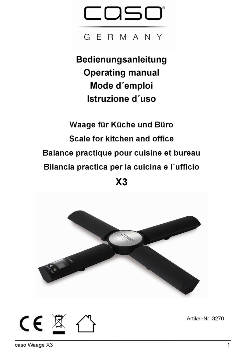 Caso X3 operating manual