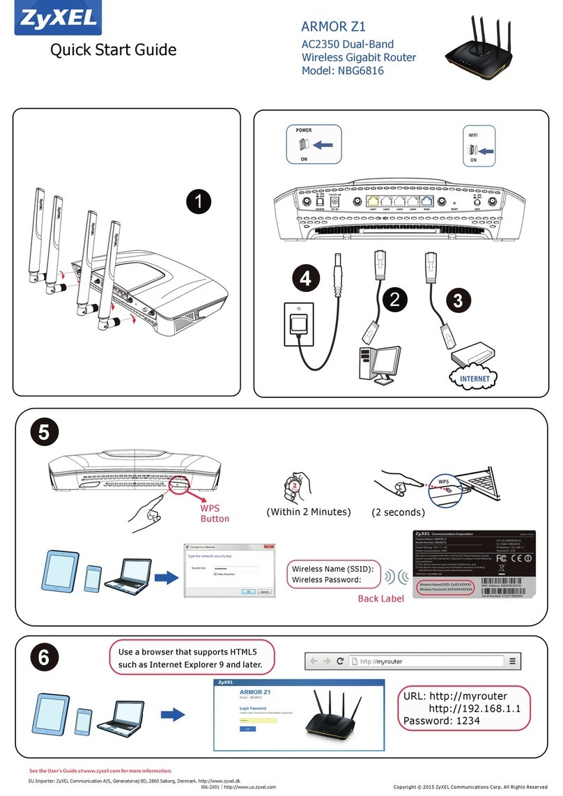 ZyXEL Communications Armor Z1 NBG6816 User manual