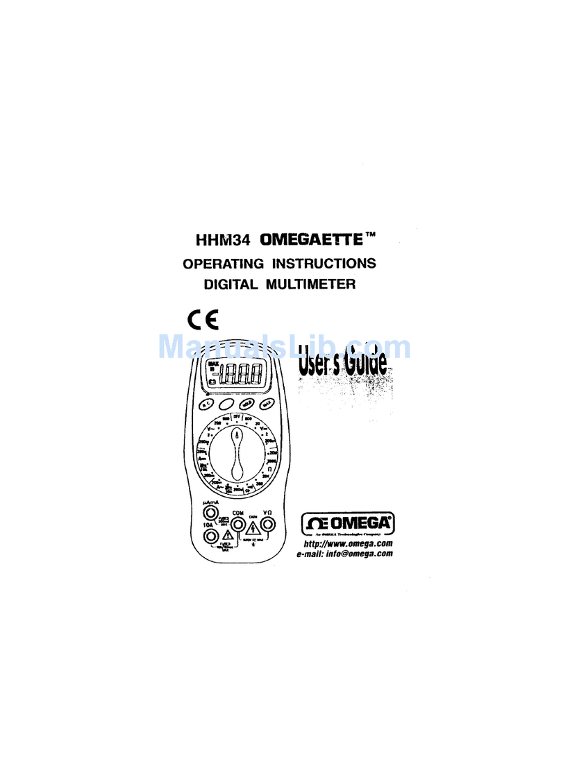 Omega HHM34 OMEGAETTE User manual Omega HHM34 OMEGAETTE User manual