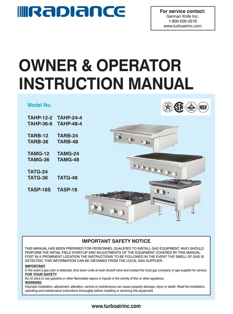 radiance TAHP-12-2 Owner & operator instruction manual