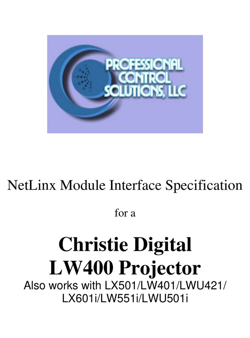 Christie LW400 Reference manual