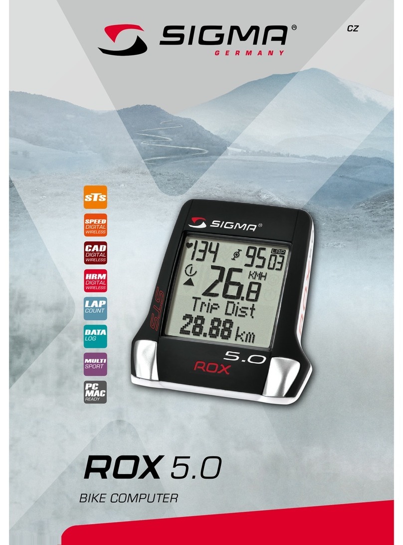 Sigma ROX 5.0 User manual Sigma ROX 5.0 User manual