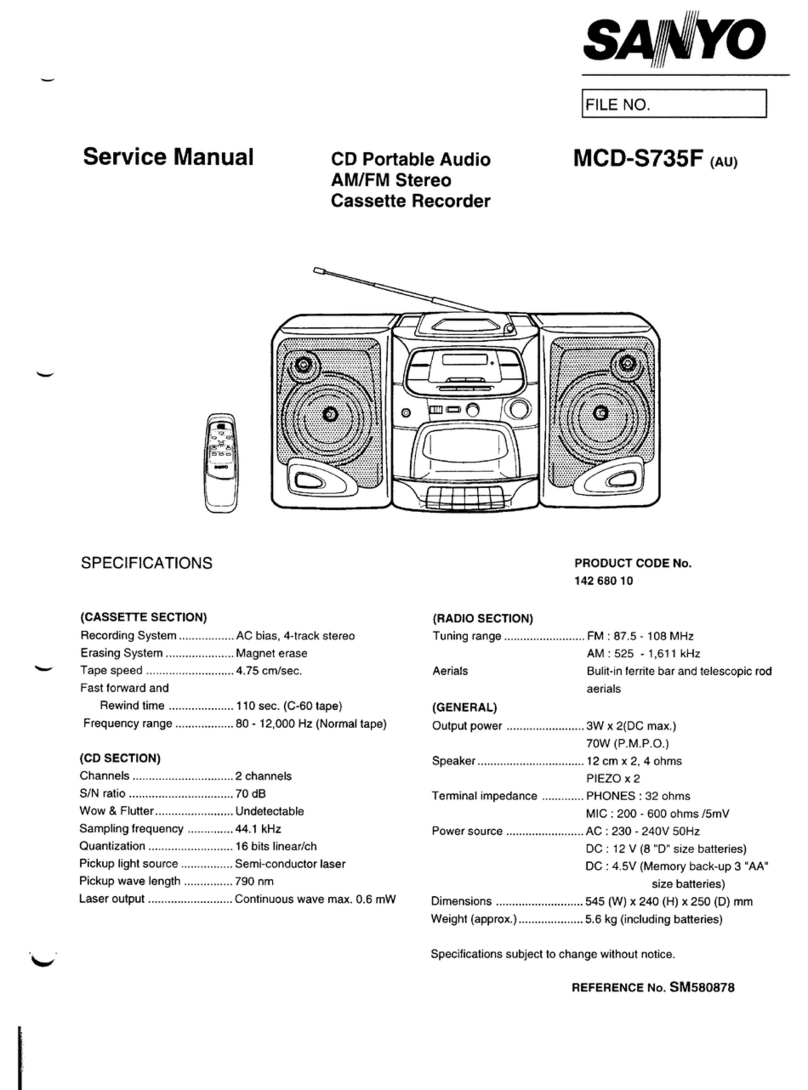 Sanyo MCD-S735F User manual