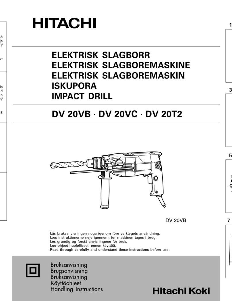 Hitachi DV 20VC Handling instructions