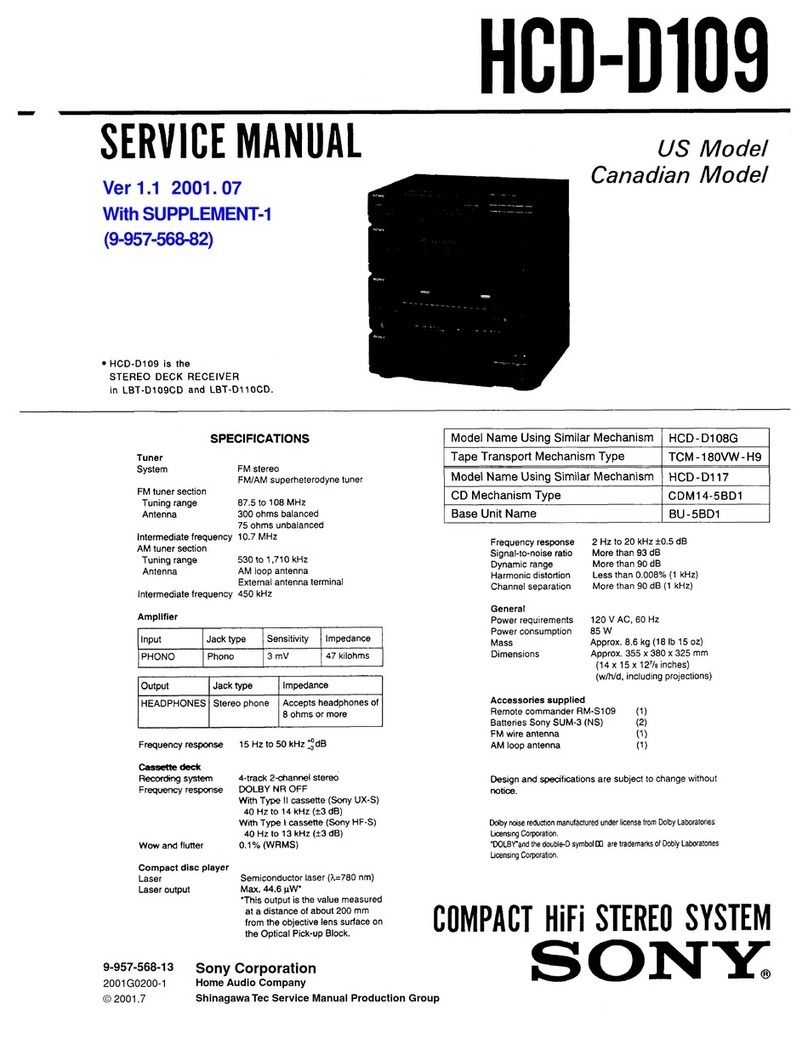 Sony HCD-D109 Service manual