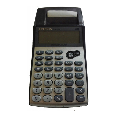 Citizen cx-77iv instruction manual