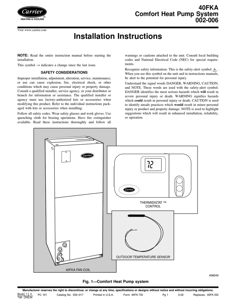 Carrier 40FKA User manual