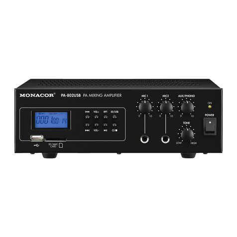 Monacor PA-802 USB User manual