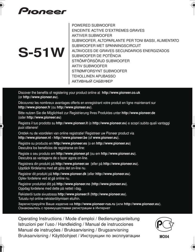 Pioneer S-51W User manual