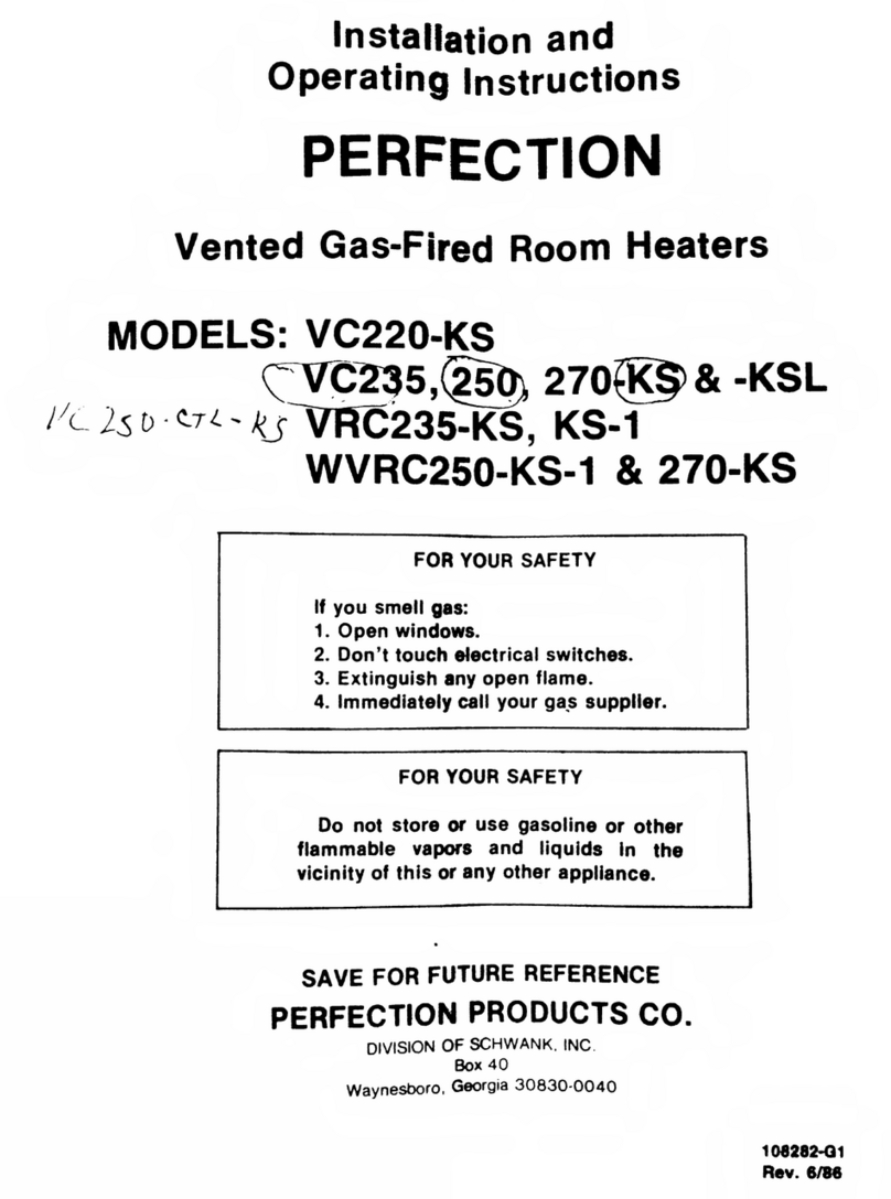PERFECTION VC220-KS Installation and operating instructions