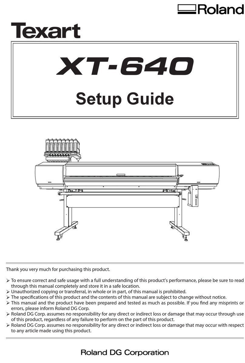 Roland Texart XT-640 User manual Roland Texart XT-640 User manual