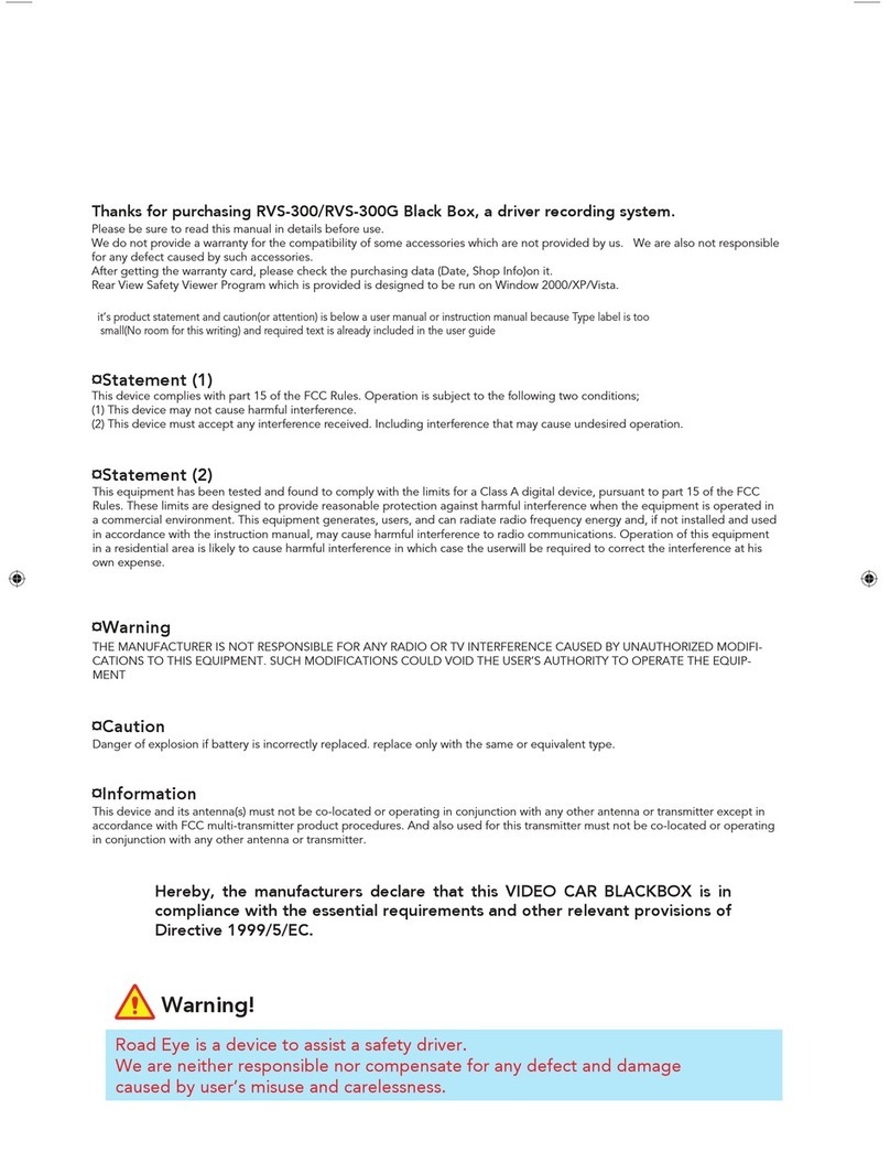 Rear view safety RVS-300 Black Box User manual Rear view safety RVS-300 Black Box User manual