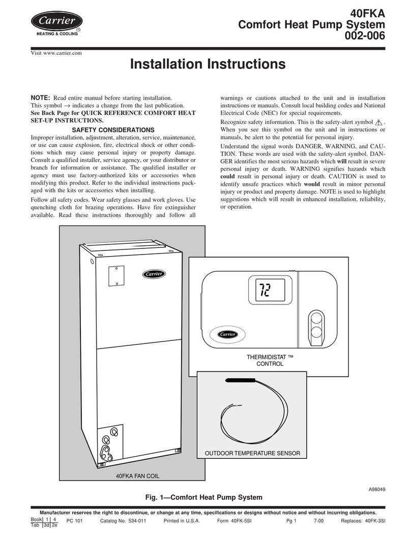 Carrier 40FKA User manual