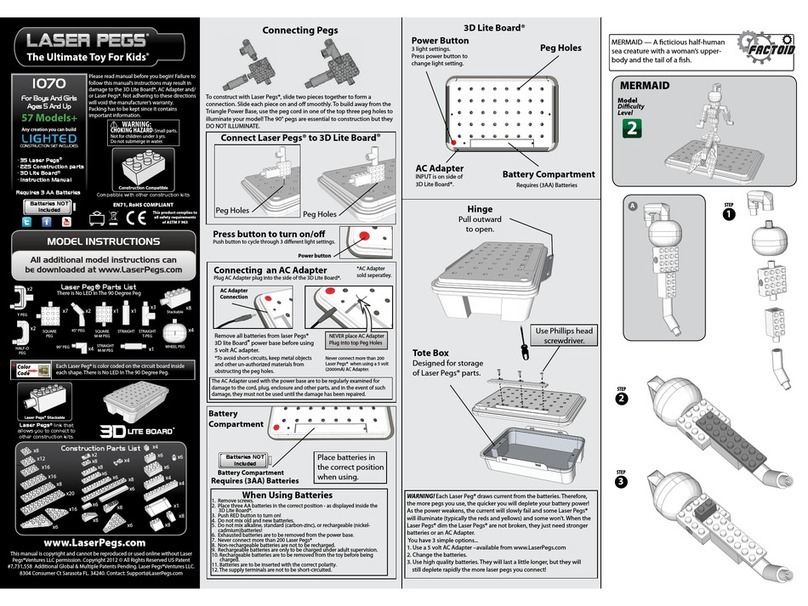 LaserPegs 1070 User manual LaserPegs 1070 User manual