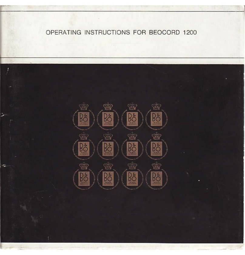 b&o Beocord 1200 operating instructions