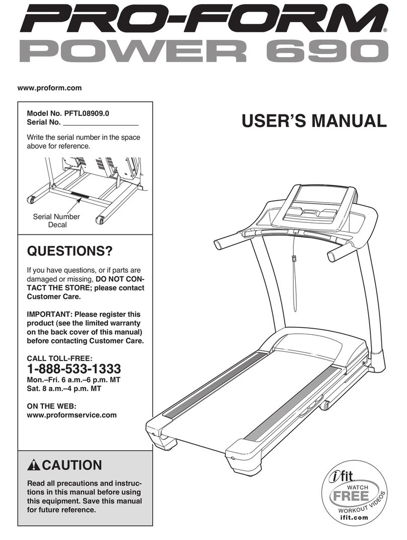 Pro-Form Power 690 User manual