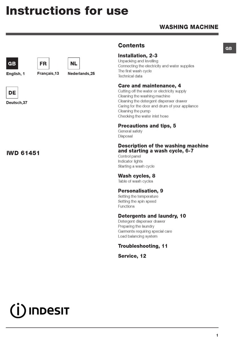 Indesit IWD 61451 Instructions for use