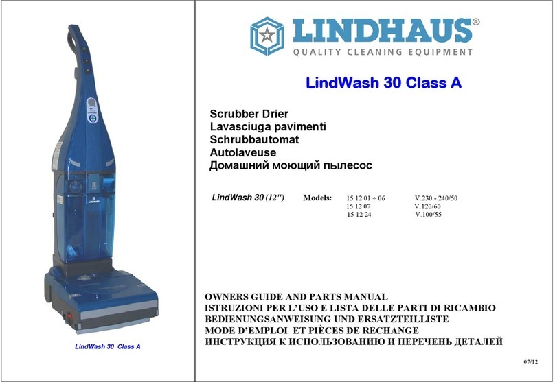 Lindhaus LindWash 30 Class A Owners guide and parts manual