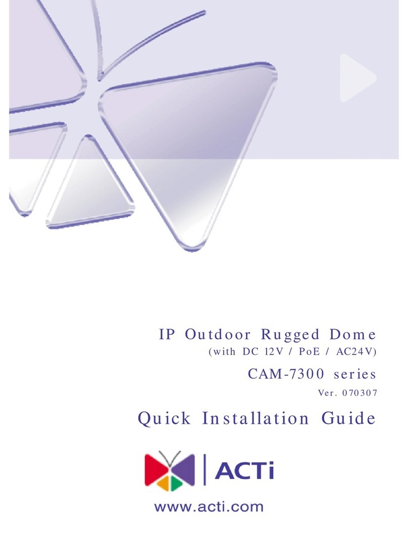 ACTi CAM-7300 series Quick installation guide