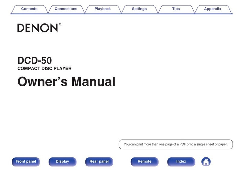Denon DCD-50 User manual