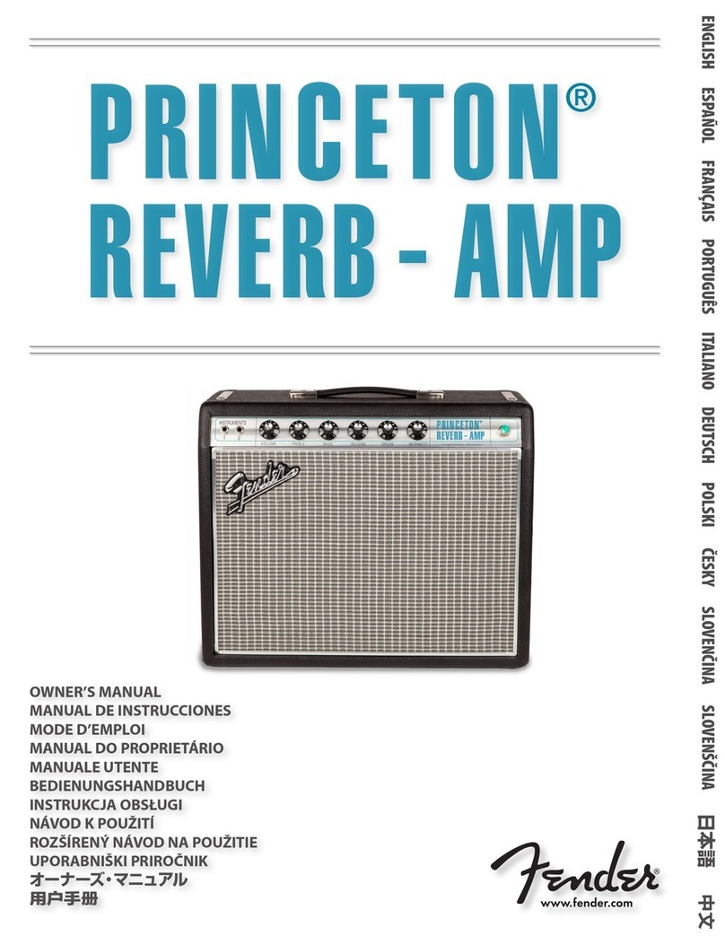 Fender Princeton Reverb owner's manual